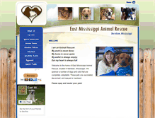 Tablet Screenshot of eastmsanimalrescue.com